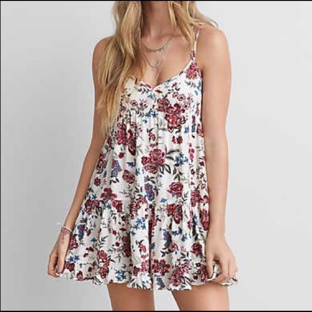 American Eagle Floral Babydoll Dress